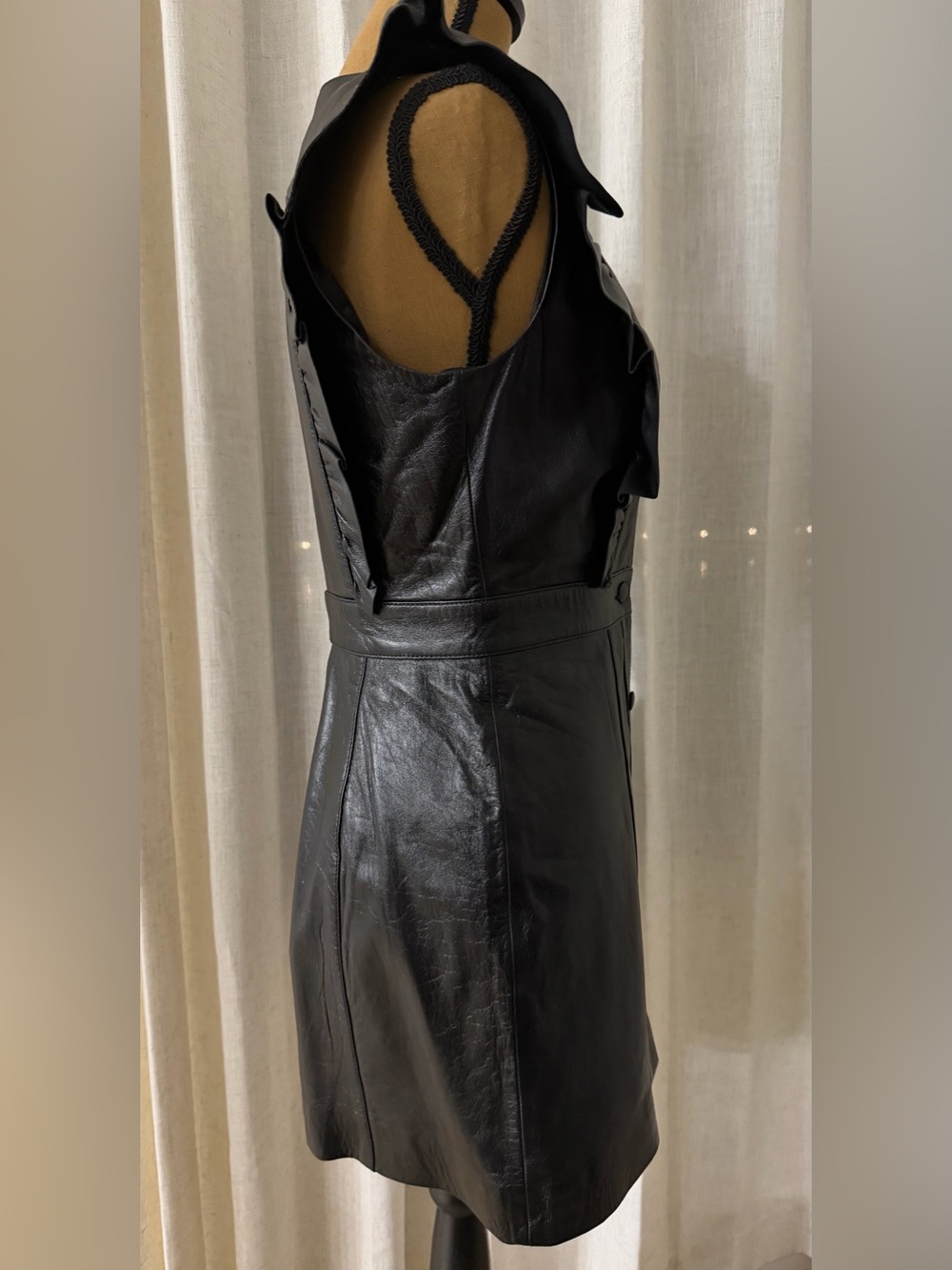 NBD Roslyn Black Leather Mini Dress - Picture 4 of 4